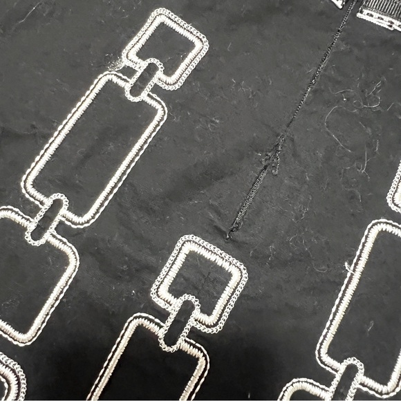 Heart Soul Skirt Womens Size 3 A Line Black Embroidered Chain Link Back Zipper - Picture 6 of 10